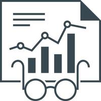 Chart icon symbol image for data statistic analysis illustration vector