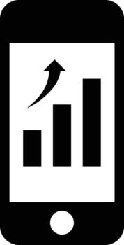 Chart icon symbol image for data statistic analysis illustration vector