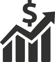 Chart icon symbol image for data statistic analysis illustration vector