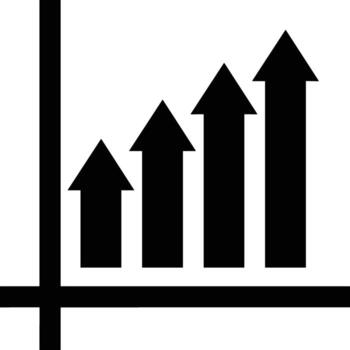 Chart icon symbol image for data statistic analysis illustration vector