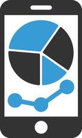 Chart icon symbol image for data statistic analysis illustration vector