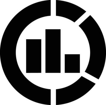 Chart icon symbol image for data statistic analysis illustration vector