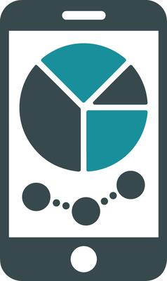 Chart icon symbol image for data statistic analysis illustration