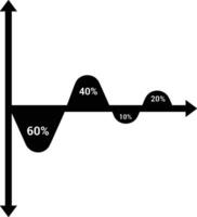 Chart icon symbol image for data statistic analysis illustration vector