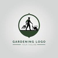 Garden And Plant Minimalist Logo Concept vector