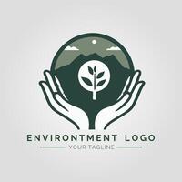 Environtment Minimalist Logo vector