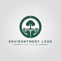 Environtment Minimalist Logo vector