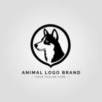 animal minimalista logo concepto vector