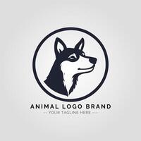 animal minimalista logo concepto vector