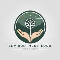 Environtment Minimalist Logo vector