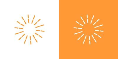 Sun burst line shine light firework spark starburst icon vector