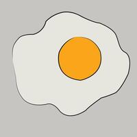 fried egg illustration, Fried egg closeup, vector
