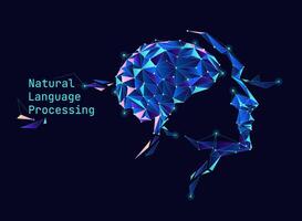 Illustration of abstract stream information with cyan line and dot. Big data, technology, AI, data transfer, data flow, large language model, natural language processing, LLM, NLP vector