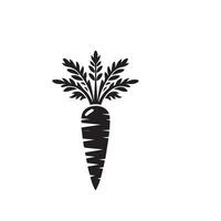 Carrot silhouette. carrot logo. carrot vegetable illustration vector
