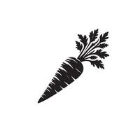 Carrot silhouette. carrot logo. carrot vegetable illustration vector