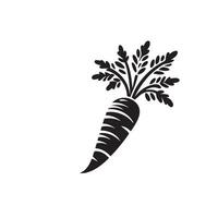 Carrot silhouette. carrot logo. carrot vegetable illustration vector