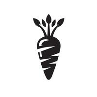 Carrot silhouette. carrot logo. carrot vegetable illustration vector