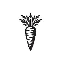 Carrot silhouette. carrot logo. carrot vegetable illustration vector