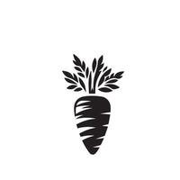 Carrot silhouette. carrot logo. carrot vegetable illustration vector