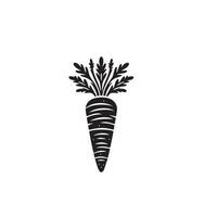 Carrot silhouette. carrot logo. carrot vegetable illustration vector