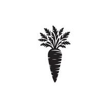 Carrot silhouette. carrot logo. carrot vegetable illustration vector