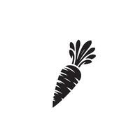 Carrot silhouette. carrot logo. carrot vegetable illustration vector