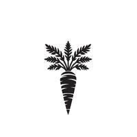 Carrot silhouette. carrot logo. carrot vegetable illustration vector