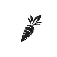 Carrot silhouette. carrot logo. carrot vegetable illustration vector