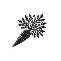 Carrot silhouette. carrot logo. carrot vegetable illustration vector