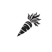 Carrot silhouette. carrot logo. carrot vegetable illustration vector