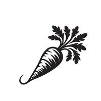 Carrot silhouette. carrot logo. carrot vegetable illustration vector