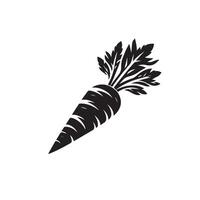 Carrot silhouette. carrot logo. carrot vegetable illustration vector