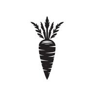 Carrot silhouette. carrot logo. carrot vegetable illustration vector