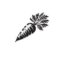 Carrot silhouette. carrot logo. carrot vegetable illustration vector