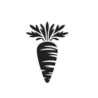 Carrot silhouette. carrot logo. carrot vegetable illustration vector