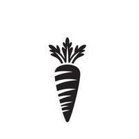 Carrot silhouette. carrot logo. carrot vegetable illustration vector