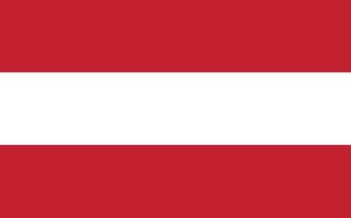 Austria national official flag symbol, banner vector