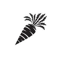 Carrot silhouette. carrot logo. carrot vegetable illustration vector