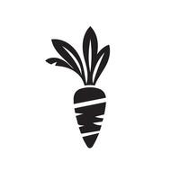 Carrot silhouette. carrot logo. carrot vegetable illustration vector