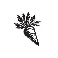 Carrot silhouette. carrot logo. carrot vegetable illustration vector