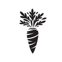 Carrot silhouette. carrot logo. carrot vegetable illustration vector