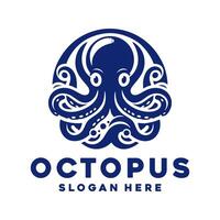 negro pulpo logo, tentáculo logo diseño, kraken logo plantilla, pulpo icono diseño vector