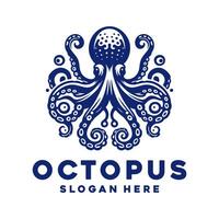 black octopus logo, tentacle logo design, kraken logo template, octopus icon design vector