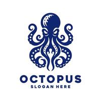 black octopus logo, tentacle logo design, kraken logo template, octopus icon design vector