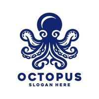 negro pulpo logo, tentáculo logo diseño, kraken logo plantilla, pulpo icono diseño vector