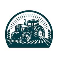 tractor logo diseño modelo. silueta de un tractor ilustración vector