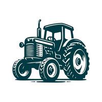 tractor logo design template. silhouette of a tractor illustration vector