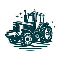 tractor logo design template. silhouette of a tractor illustration vector