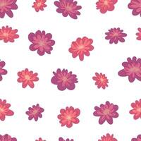 Abstract peony flowers seamless pattern. Floral ornament in simple style botanical design. vector