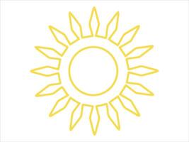 Sun Shape Line Art Background Illustration vector